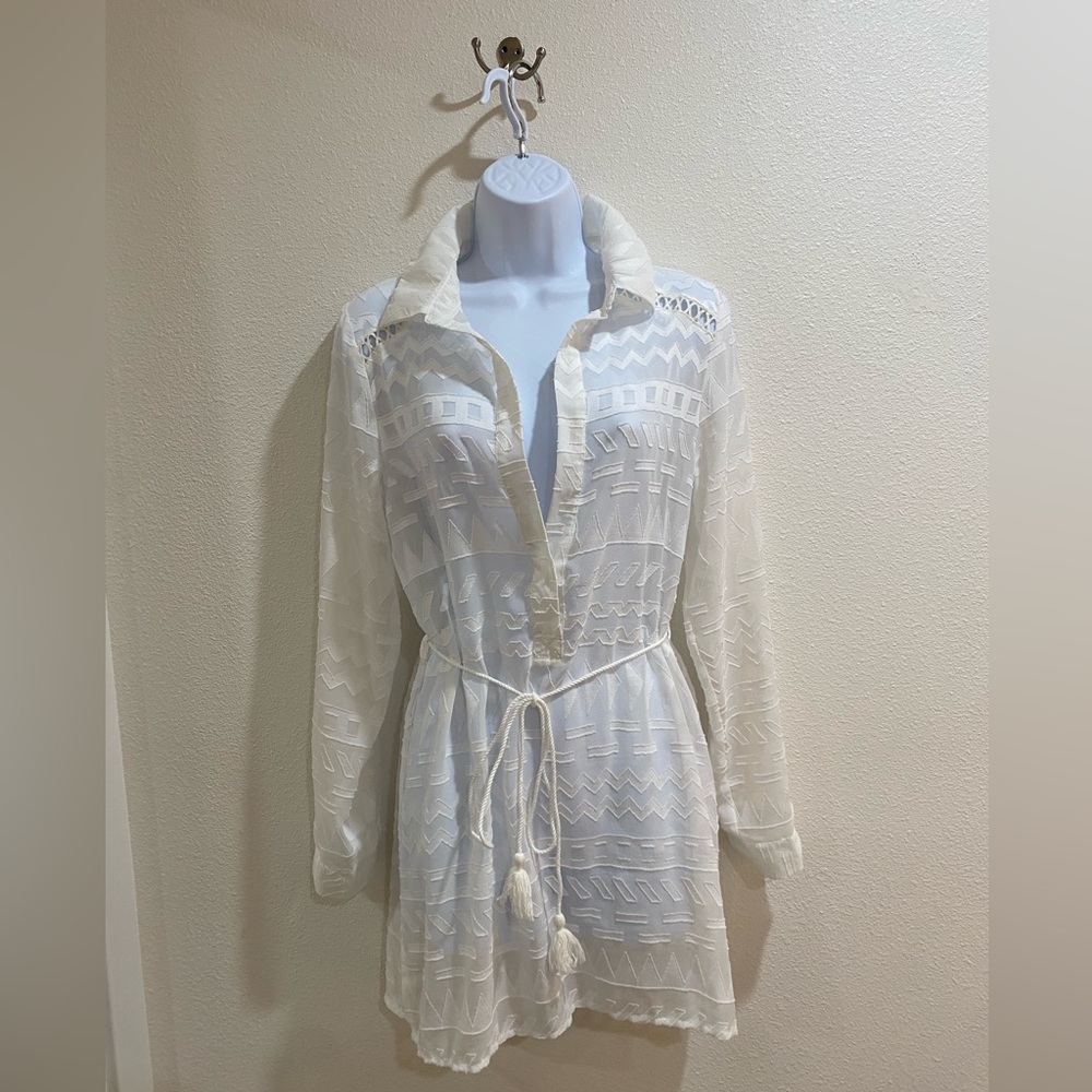 L*Space Sheer Long Sleeve Swim Cover-Up